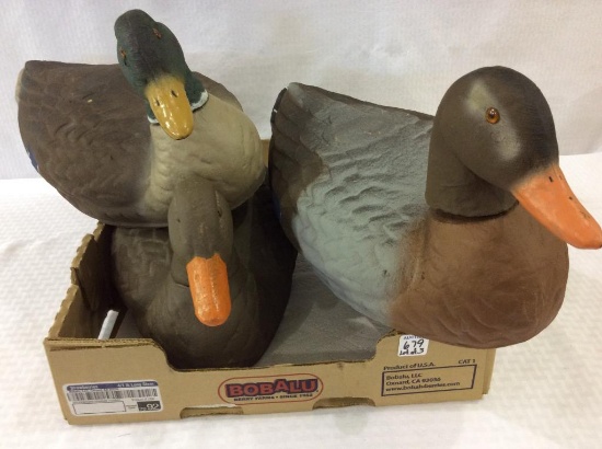 Lot of 3 Lg. Fiber Decoys