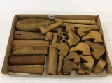 Box of Various Decoy Head, Body & Misc Wood