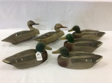 Lot of 6 Wood Decoys-Mostly Herters