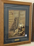 Framed Print-Opening Day/Chocolate Lab