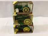 Lot of 3 John Deere 1/16th Scale Tractors-NIB