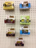 Lot of 7 Ertl Die Cast 1/64th Scale Tractors in