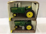 Lot of 2 John Deere 1/16th Scale Tractors-NIB