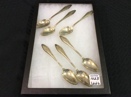 Lot of 6 Matching Sterling Silver Teaspoons-