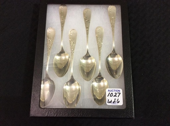 Lot of 6 Matching Sterling Silver Teaspoons