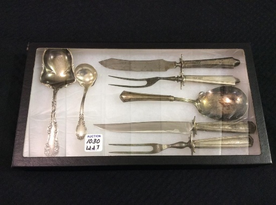 Lot of 7 Sterling Silver Including 2-Carving Sets,