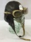 Leather Aviator Hat w/ Goggles