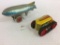 Lot of 2 Wind Up Toys Including Blimp