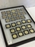 Collection of Coins in Plastic Cases Including
