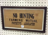 Framed No Hunting Signed-Farmers