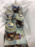 Lot of 4 Anheuser Busch-American Bald Eagle Stein