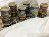 Lot of 6 Budweister Military Series Steins in