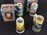 Lot of Budweiser  Steins Including
