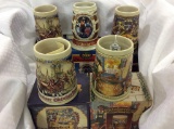 Lot of 5 Budweister Oktoberfest Steins in Boxes