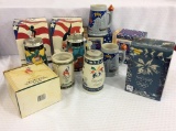Lot of 6 Olympic Design Steins in Boxes