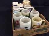 Lot of 10 Various Miller Beer Mugs/Steins