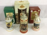 Lot of 3 Anheuser Busch Steins Including Boxes