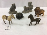 Lot of 6 Iron & Metal Animals