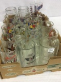 Lot of 22 Mostly Budweiser Beer Glasses