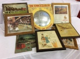 Lot of 10 Moslty Framed Adv. Pieces