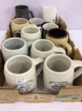 Lot of 11 Various Stoneware Mugs Including