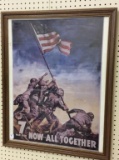 Framed Copy of US Treasury War Poster-US Marines