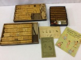 3 Sets of Old Vintage Wood Stamp Blocks