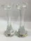 Pair of Boehmian Lead Crystal Candle Holders