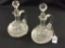 Pair of Glass Handled Cruets w/ Stoppers