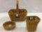 Lot of 3 Longaberger Baskets Including