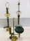 Lot of 3 Brass Base Lamps