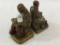 Armour Bronze Statue Bookends