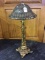 Brass Pedestal Electrified Lamp