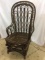 Vintage Wicker Bamboo Platform Rocker