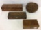 Group of 3 Wood Dresser Boxes Including Flemish