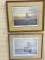 Lot of 2 Framed Ship Scene Pictures-