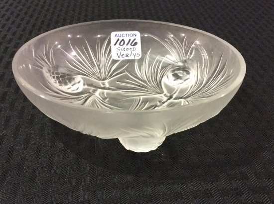 Sm. Three Footed Signed Verlys Bowl w/