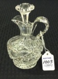 Libbey Cut Glass Cruet w/ Stopper