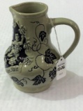 West Germany Cobalt Pottery Stein Pitcher