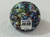 Millefori Glass Paperweight