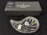 Signed Waterford Leaf Dish w/ Box