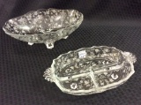 Lot of 2 Etched Fostoria Dishes Including