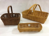 Lot of 3 Longaberger Baskets