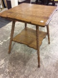 Very Nice Square Oak Lamp Table