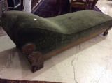 Wood Carved Victorian Fainting Sofa w/