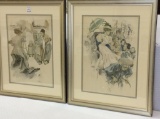 Lot of 2 Framed Harrison Fisher Prints-