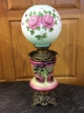 Floral Painted Banquet Rayo Lamp
