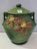 Roseville Cookie Jar w/ Lid-Clematis