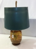 Roseville Luffa Pottery Lamp w/ Shade