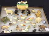 Lg. Group of 28 Various Miniature Animal Figurines